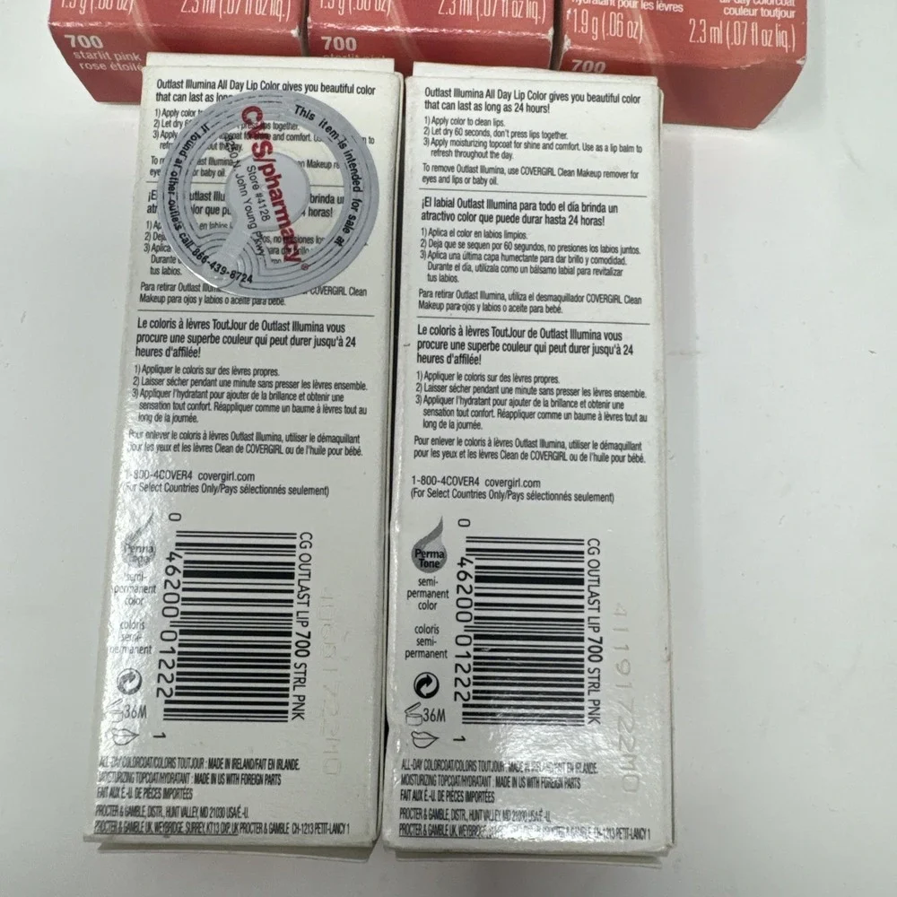 5 - CoverGirl Outlast All-Day Lipcolor Lipstick  #700 Starlit Pink New